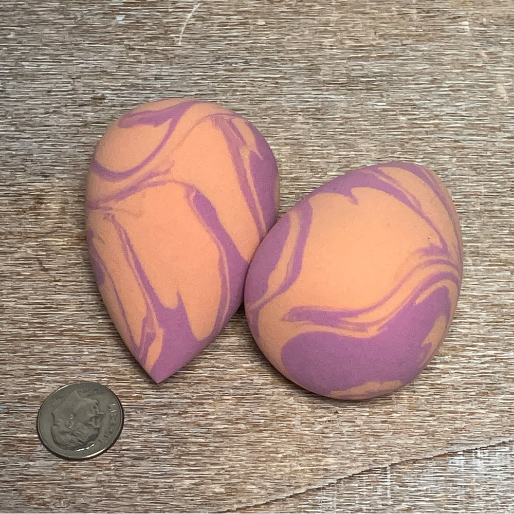 Lot of 2 Ulta Beauty Blender Sponges Standard Size Pink Orange Swirl Brand New